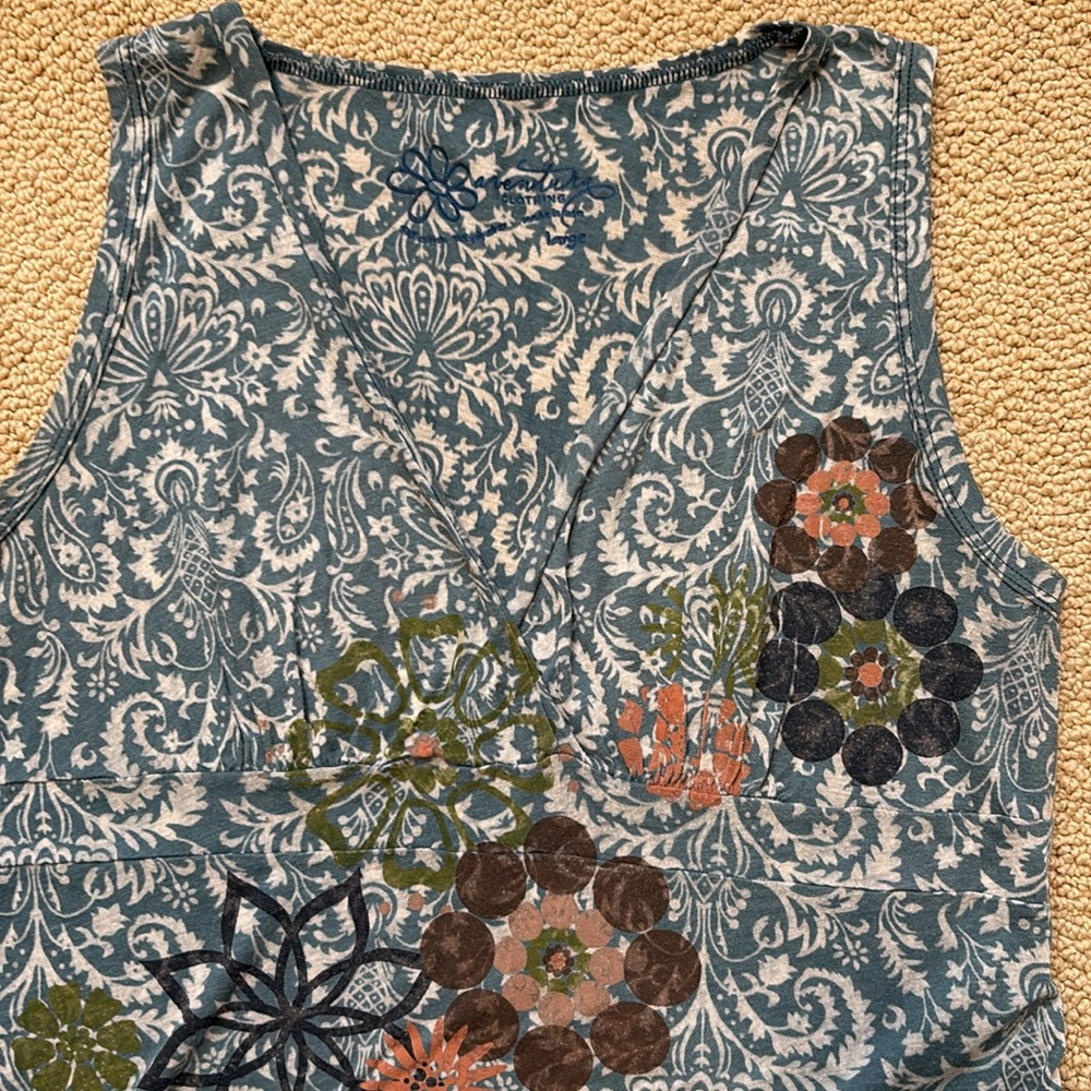 Aventura Blue Sleeveless V-neck Top from Title9